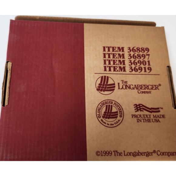 Longaberger Woven Traditions Quiche Dish Vintage 1999 Ivory Pottery NWT and Box - Picture 9 of 12